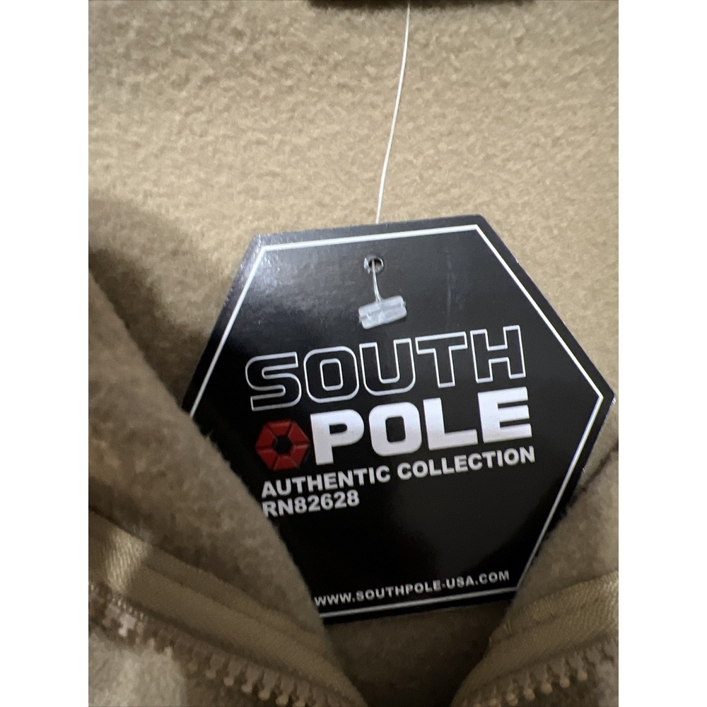 South Pole 1/4 Zip‎ Fleece Pullover Men's Size Large Beige NWT - Picture 6 of 15